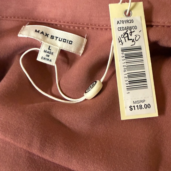 NWT Max Studio Moto Jacket, dusty rose, Size Large - Picture 6 of 6